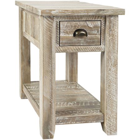 Artisans Craft Gray Wash Chairside Table