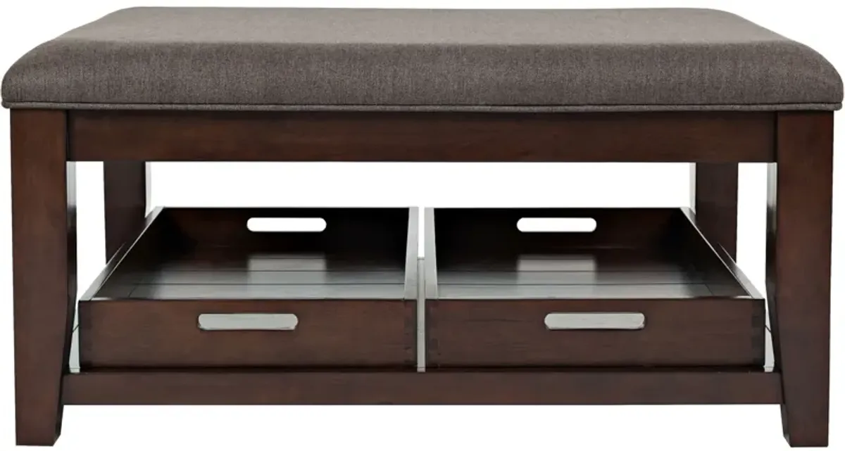 Twin Cities Upholstered Top Coffee Table