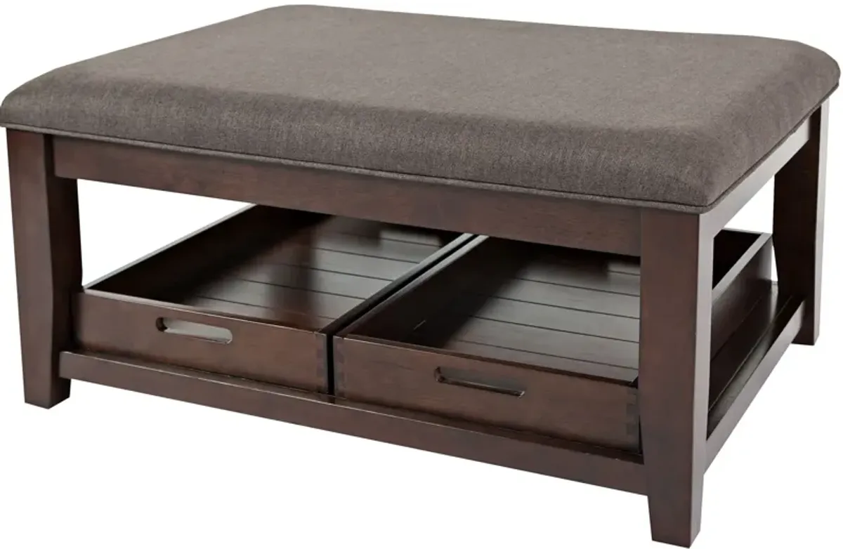 Twin Cities Upholstered Top Coffee Table