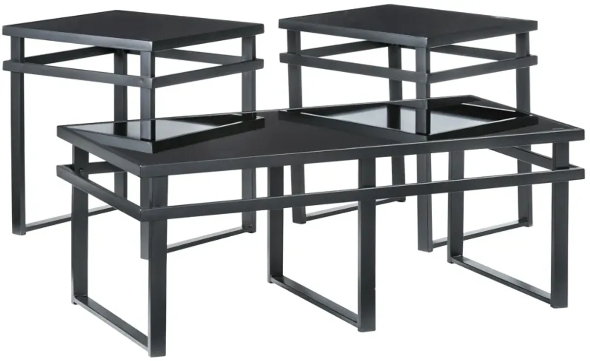 Laney Glass Set of 3 Tables