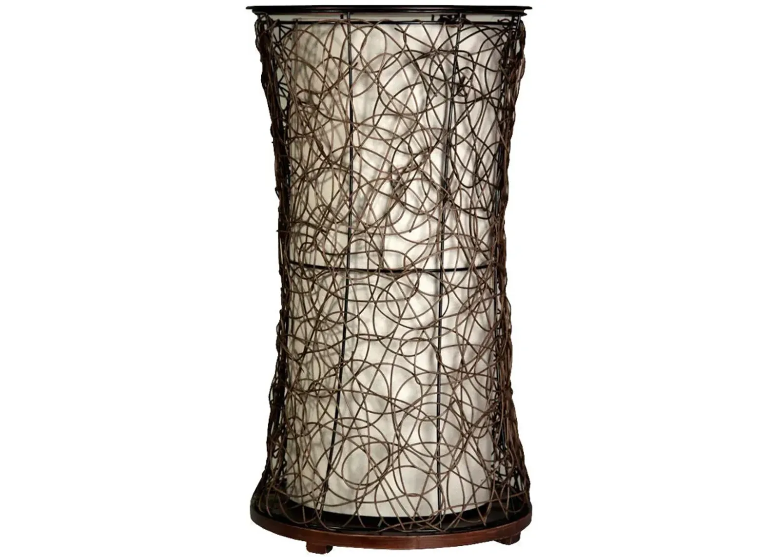 | Tiffin Accent Table Floor Lamp | Rattan/Wood