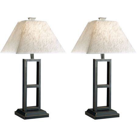 Deidra Black Set of Two Table Lamps 
