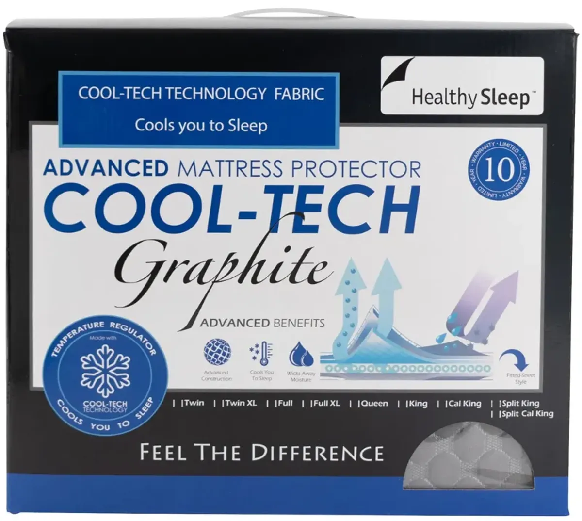 | King CoolTech Mattress Protector | Charcoal