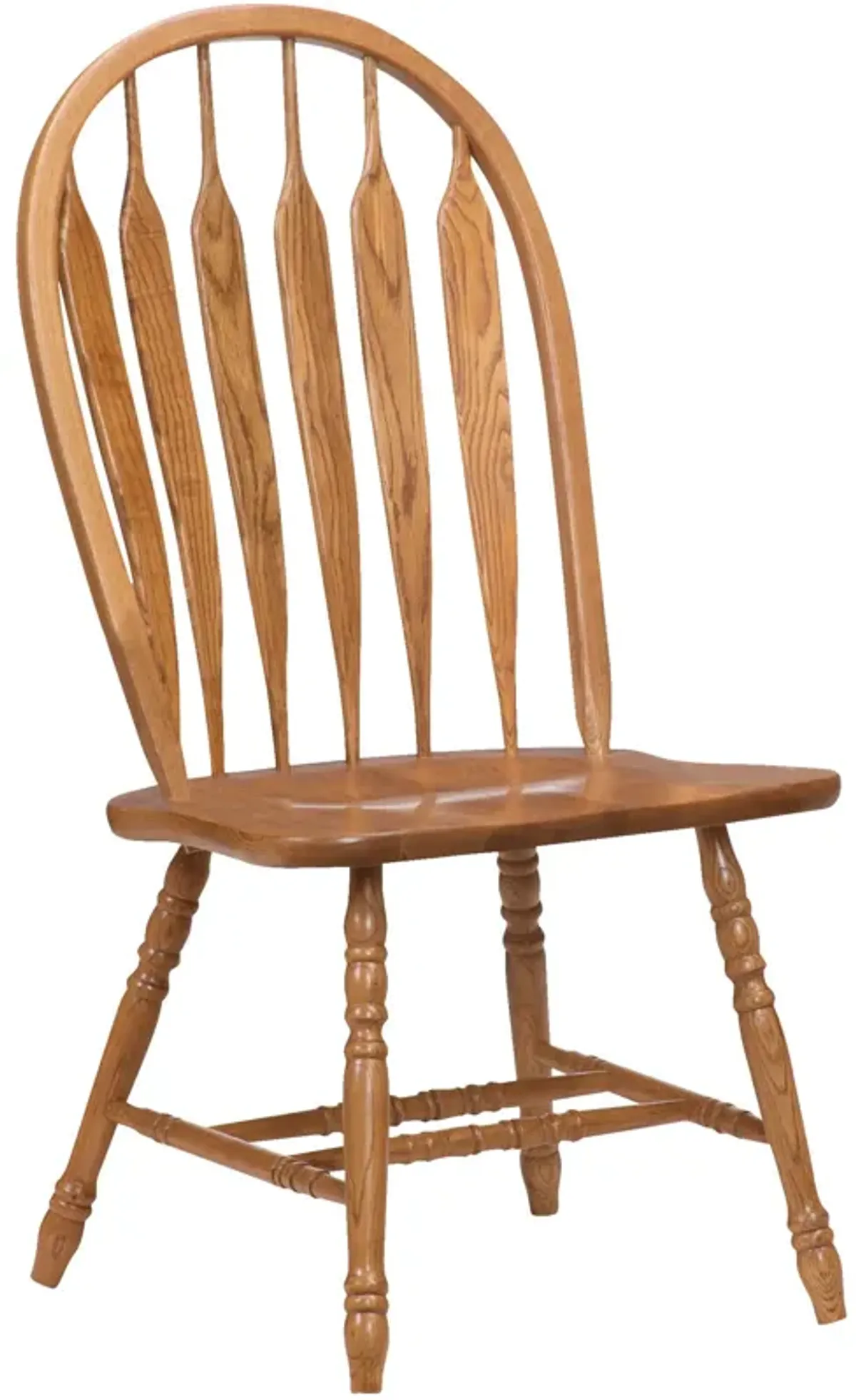 Jefferson Oak Curved Arrow Side Chair