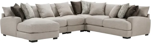 Franklin Wake 5 Piece Left Chaise Sectional and Ottoman