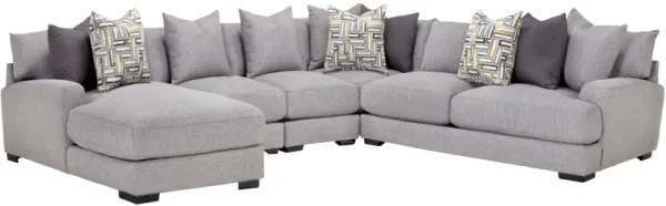 Wake 5 Piece Left Chaise Sectional and Ottoman