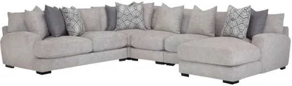 Wake 5 Piece Right Chaise Sectional and Ottoman