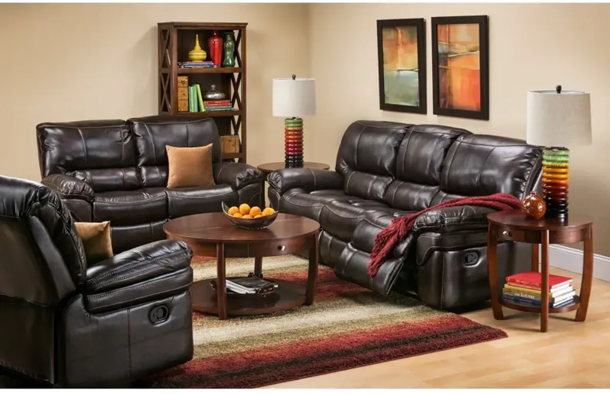 Valdez Reclining Sofa and Glider Console Loveseat with Glider Recliner