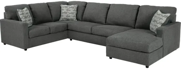 Ashley Furniture Edenfield 3 Piece Right Chaise Sectional with Ottoman