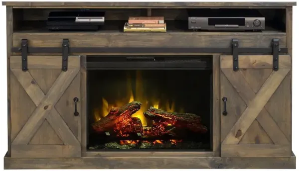 Legends Furniture Farmhouse 66 Inch Fireplace Console