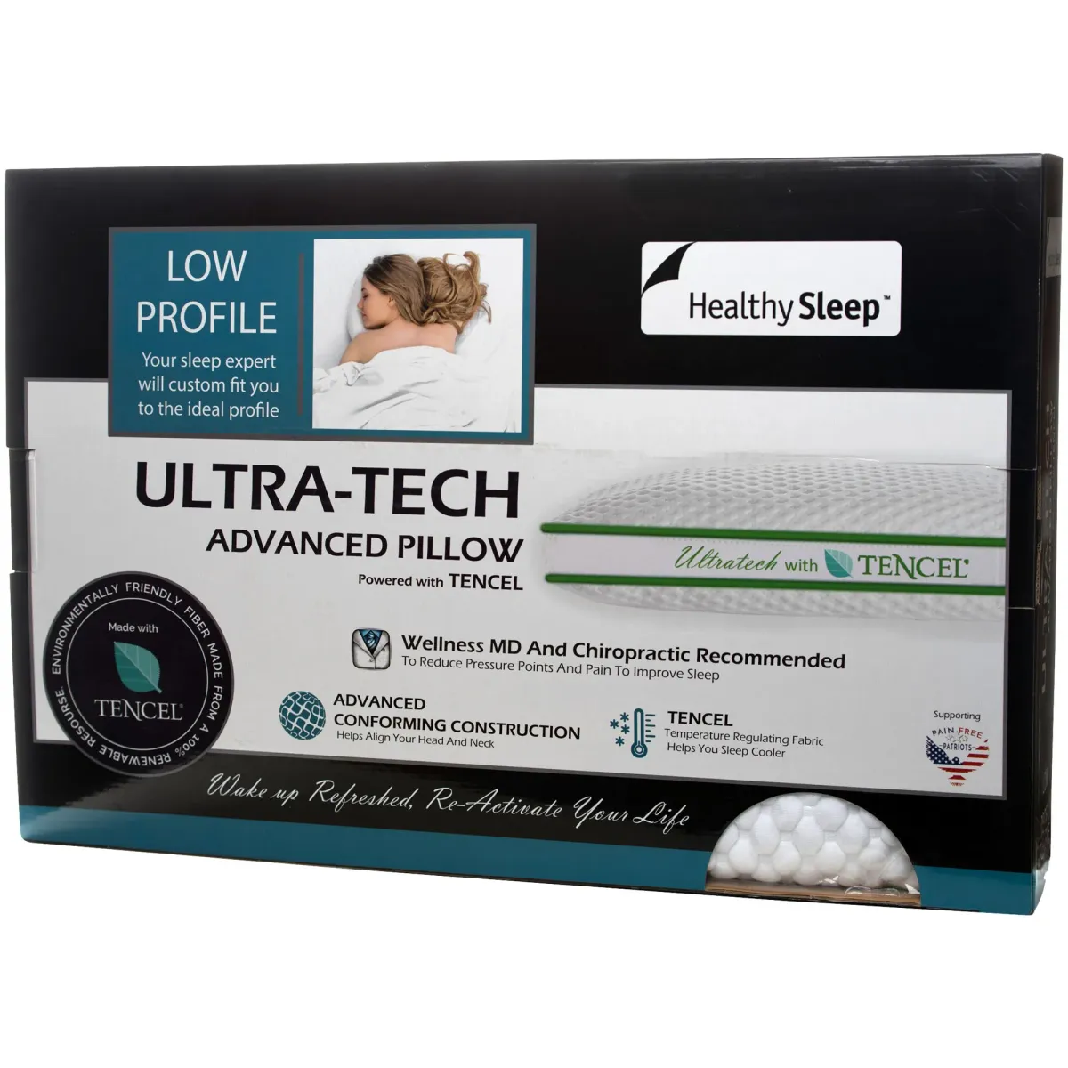 Healthy Sleep Ultra-Tech Low Profile Pillow