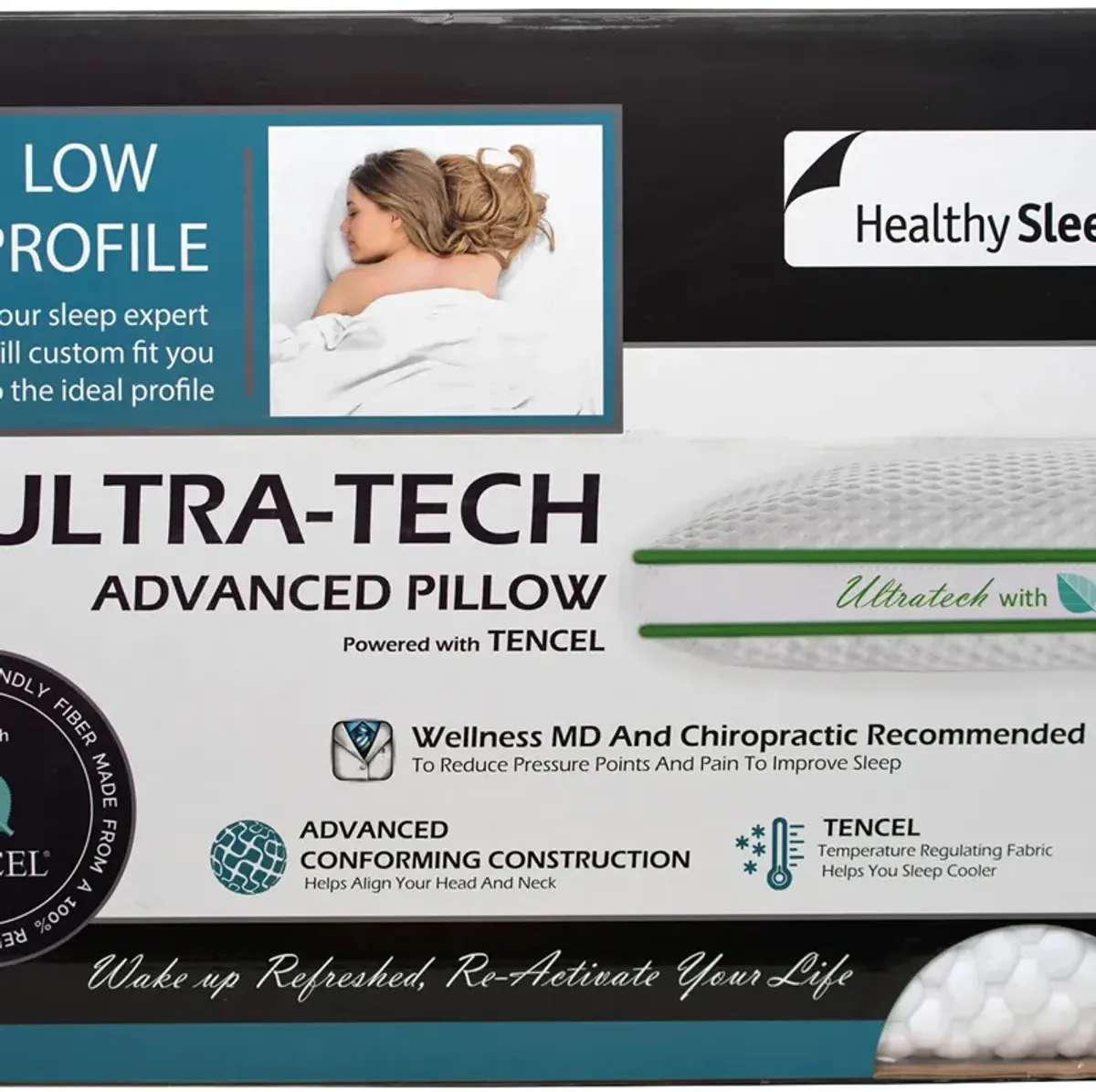 Healthy Sleep Ultra-Tech Low Profile Pillow