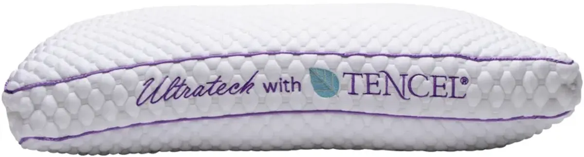 | Queen Healthy Sleep Ultra-Tech Medium Profile Pillow | White