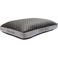 Healthy Sleep Queen Refresh And Chill Graphite Medium Profile Pillow 