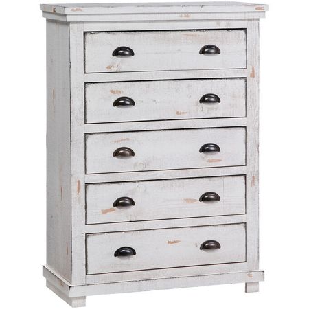 Willow Distressed White Chest