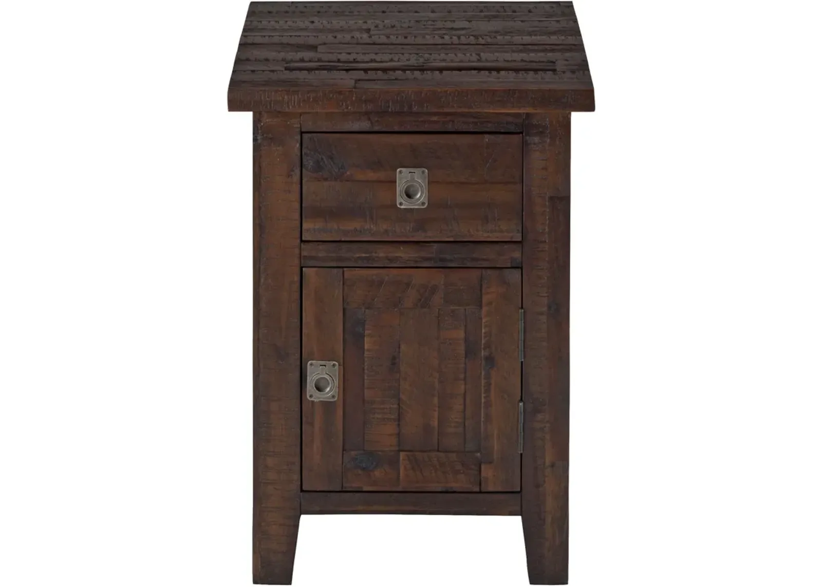 | Kona Grove Storage Chairside Table | Distressed Mocha