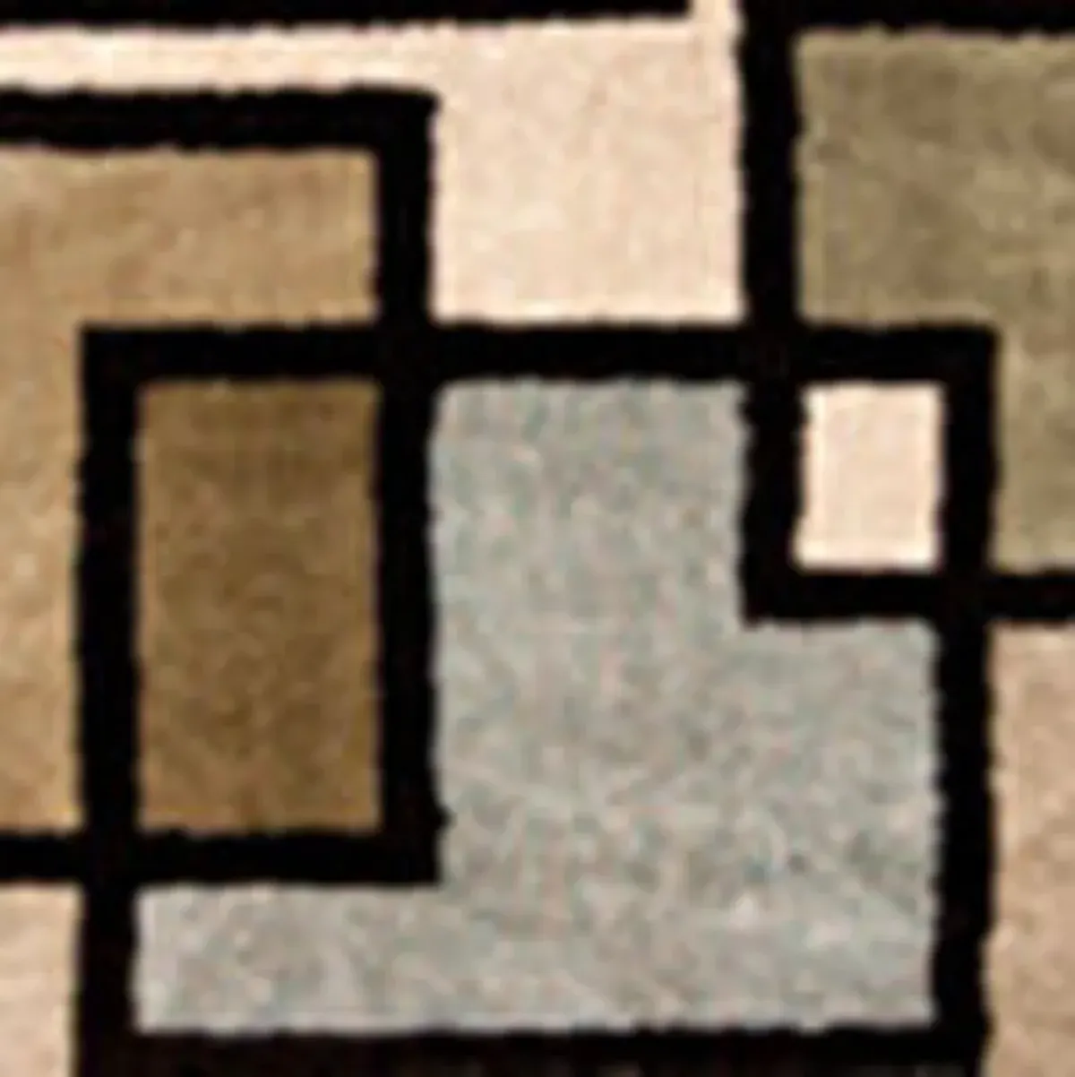 | Wild Weave Huffing | Tan/Blue Blocks 5'x8' Rugs