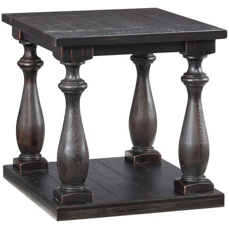Mallacar Black Plank End Table