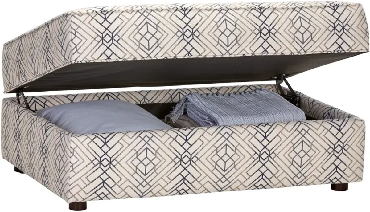 | Rise Storage Ottoman | Gray