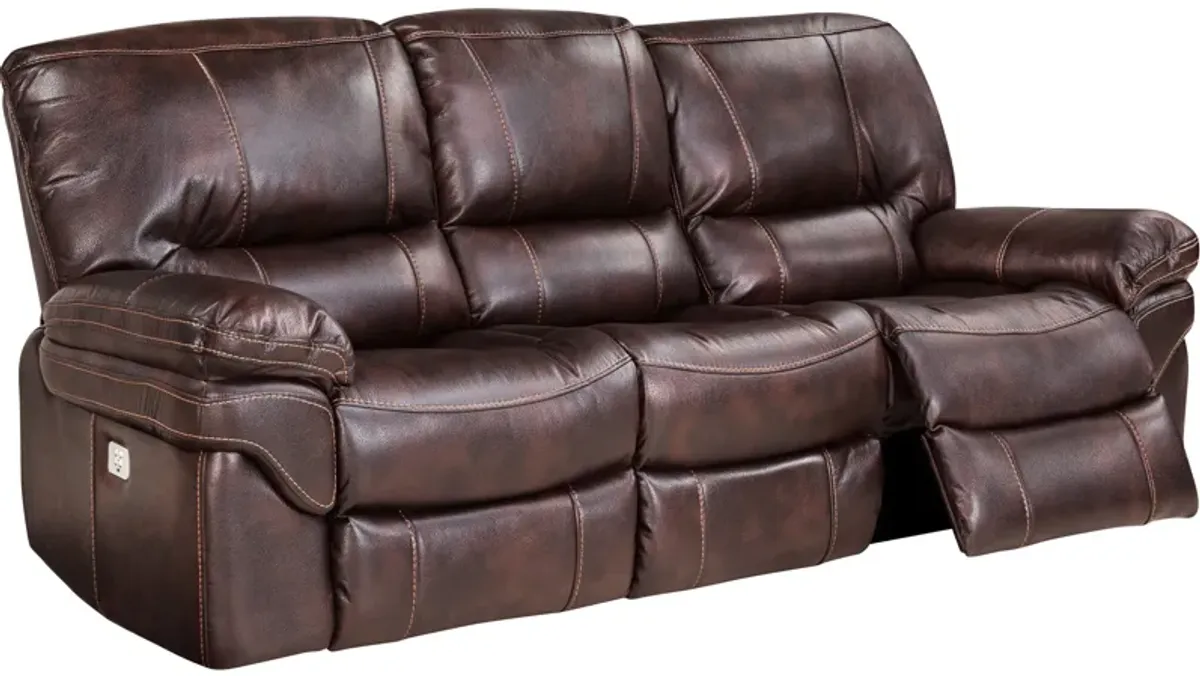 Valdez Power Plus Headrest Reclining Sofa | Brown