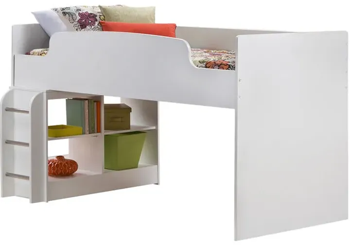 Lulu White Loft Bed by Slumberland Furniture Furniture