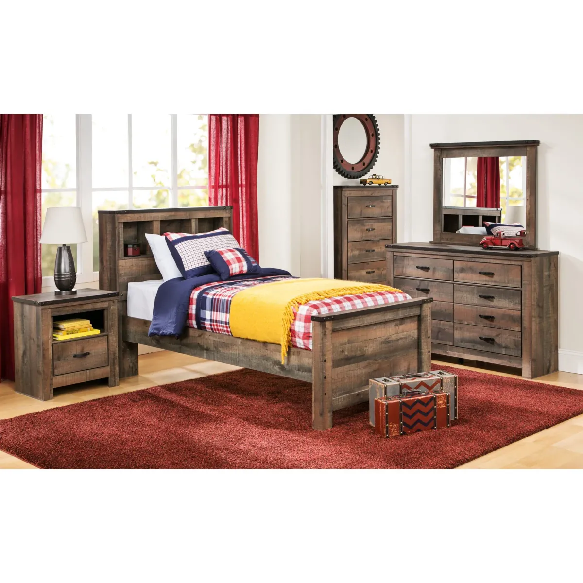 Trinell Bookcase Bed