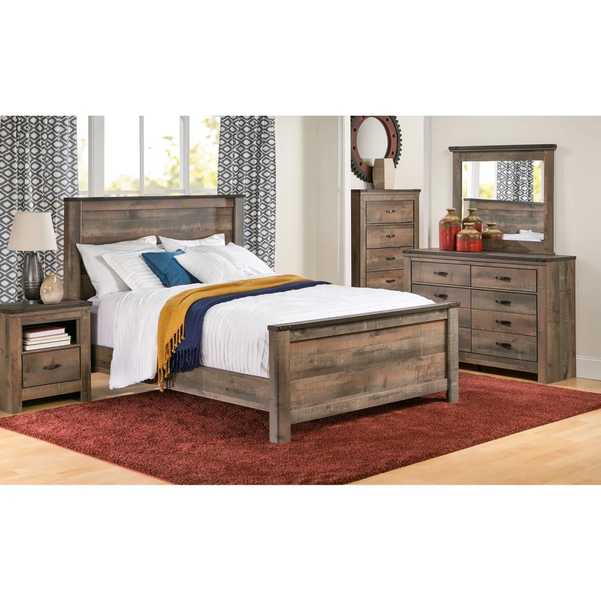 Trinell Panel Bed