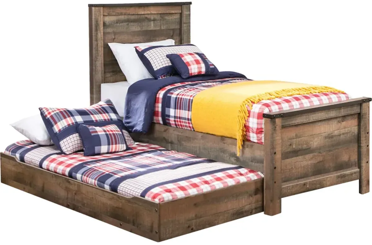 Trinell Panel Bed with Twin Trundle