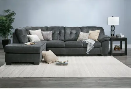 Bellows Gray Left Chaise Sectional Sofa