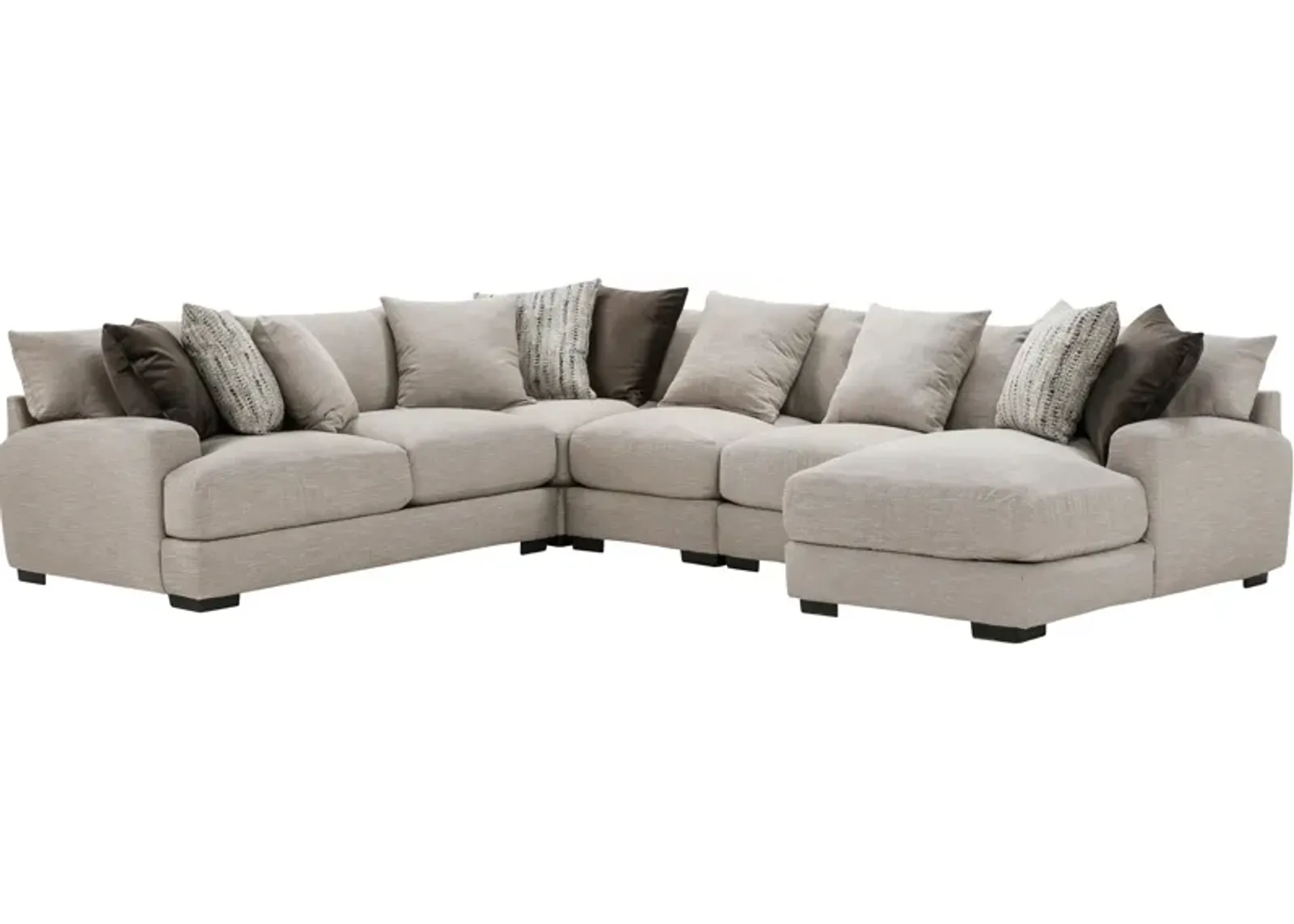 Wake 5 Piece Right Chaise Sectional