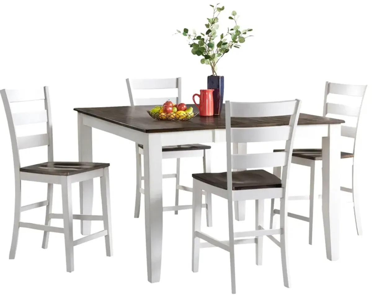 Kona 5 Piece Ladder Back Counter Dining Set