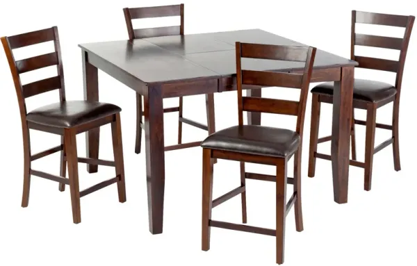 Intercon Kona 5 Piece Ladder Back Counter Dining Set