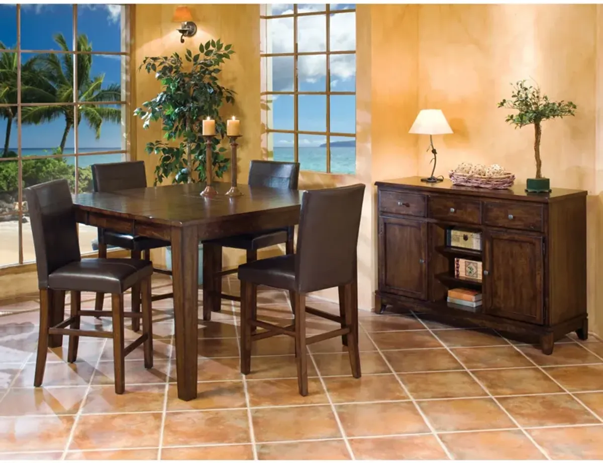 | Kona Parsons 5 Piece Counter Dining Set | Raisin