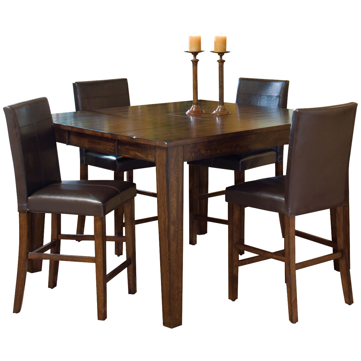 Intercon | Kona Parsons 5 Piece Counter Dining Set | Raisin