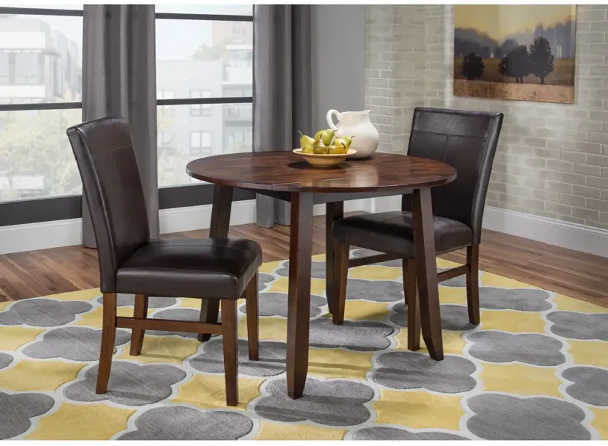 Kona 3 Piece Parson Drop Leaf Dining Set