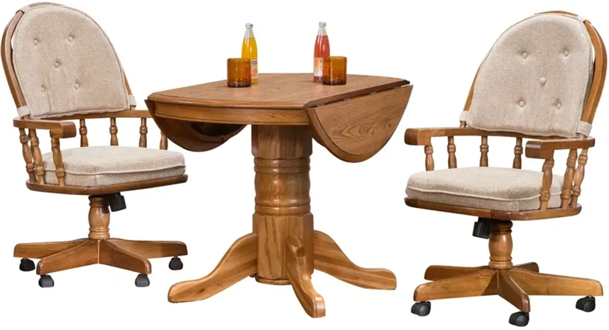 Intercon Jefferson 3 Piece Curved Tilt Drop Leaf Set