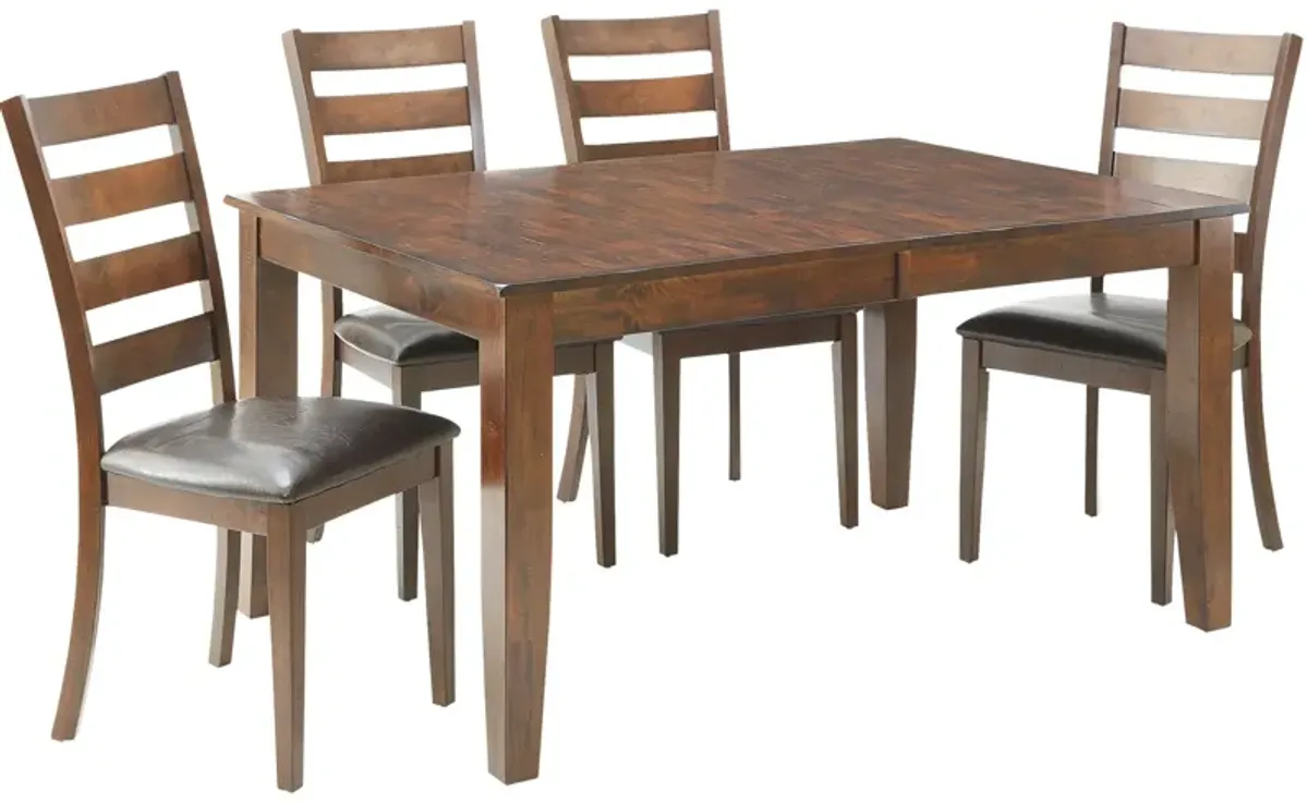 | Kona 5 Piece Ladder Back Dining Set | Raisin