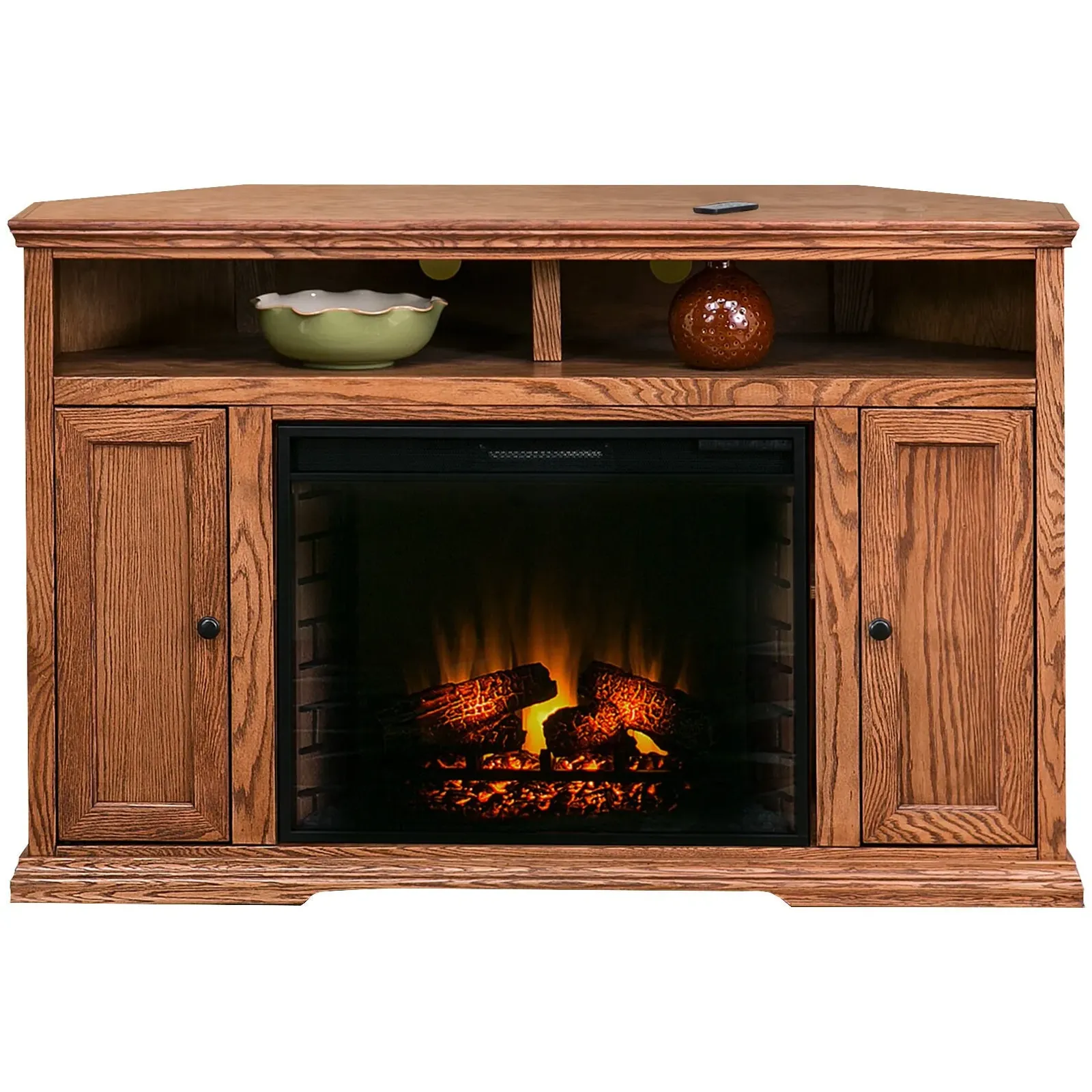 Chambers 56 Inch Corner Fireplace Console