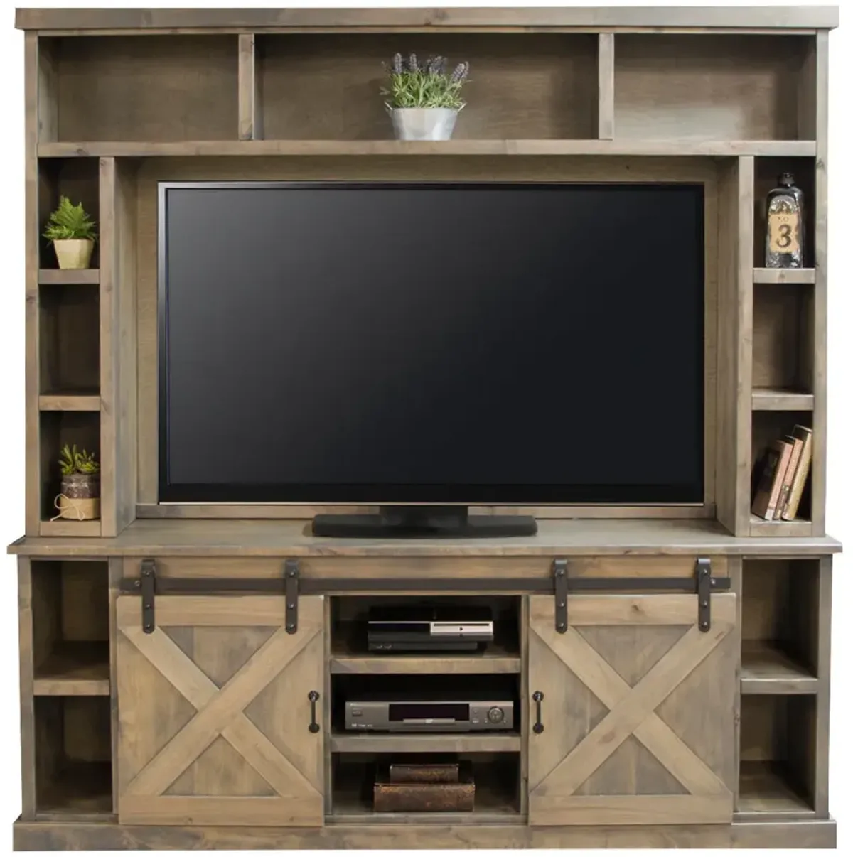 Legends Furniture Farmhouse 85 Inch Console and Hutch