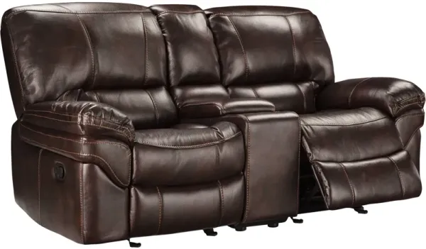 Man-Wah Cheers Valdez Glider Console Loveseat