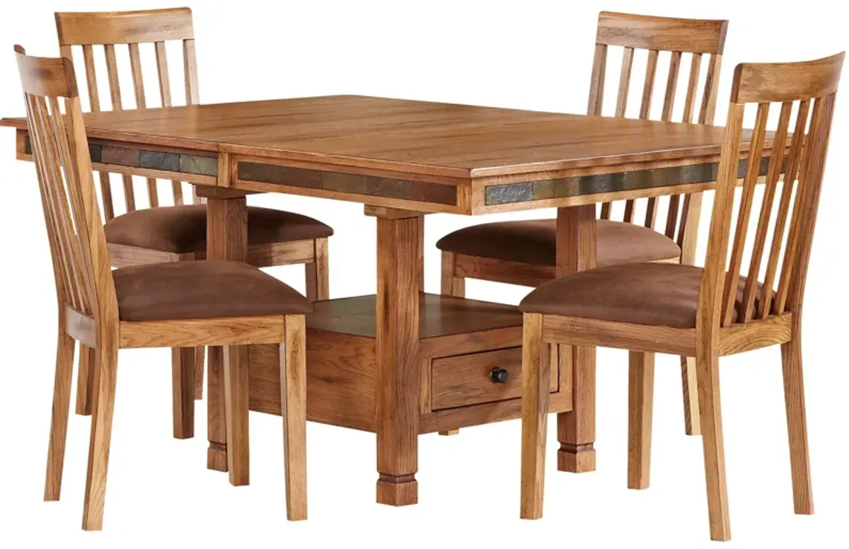 | Sedona 5 Piece Dining Set | Rustic Oak