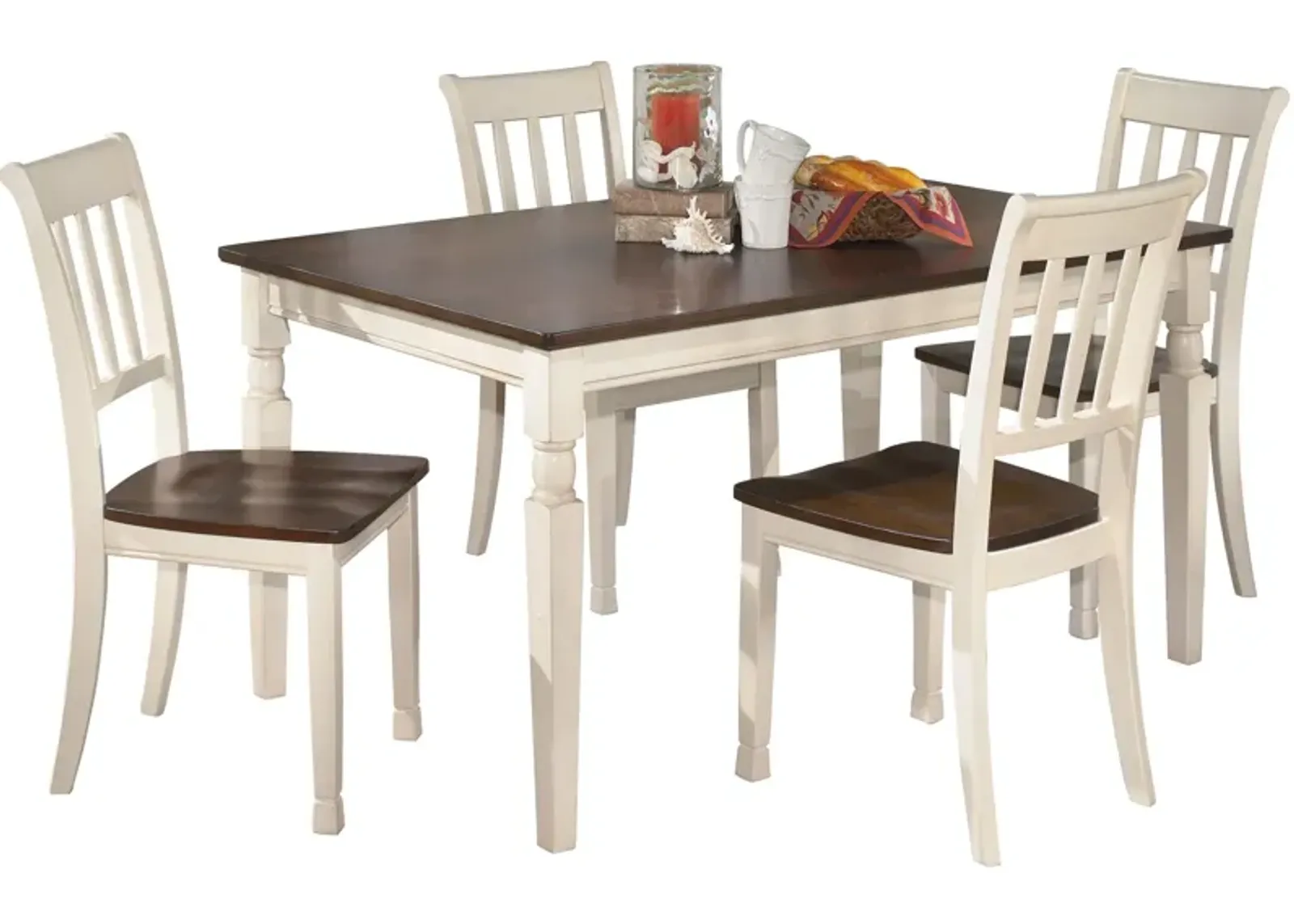 Ashley Furniture | Grantsburg 5 Piece Dining Set | Cottage White