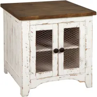 Rosa White End Table