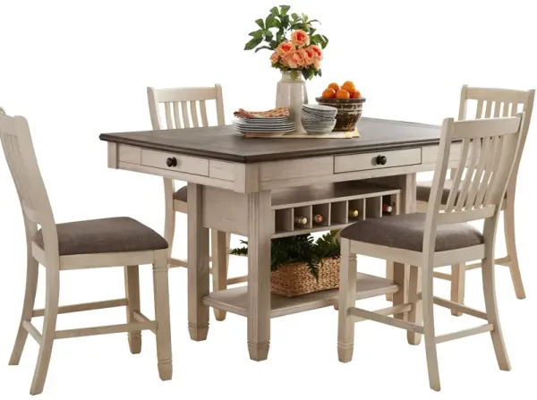 Home Elegance Northway 5 Piece Counter Dining Set