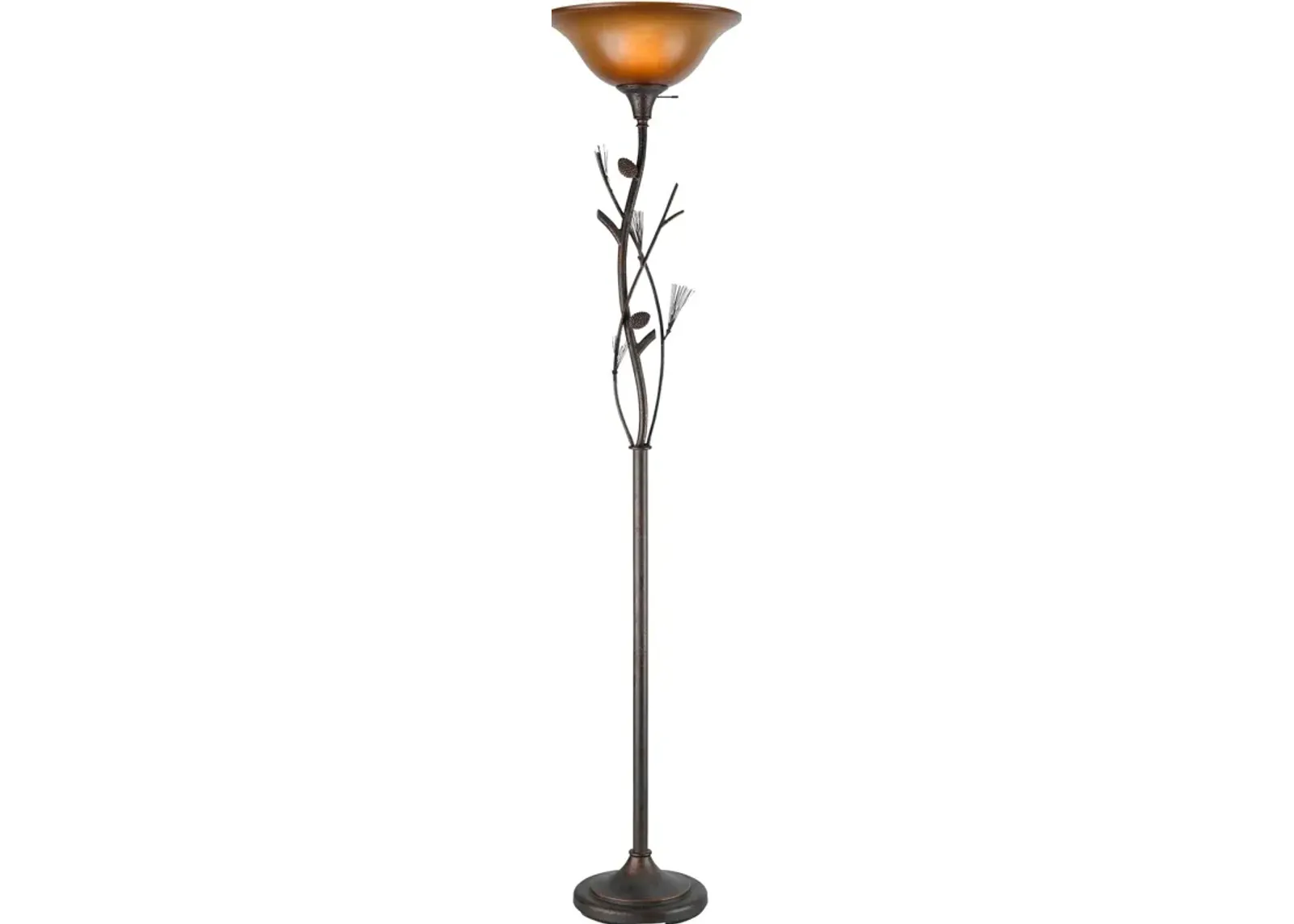 | Pinecone Torchiere Floor Lamp | Brown