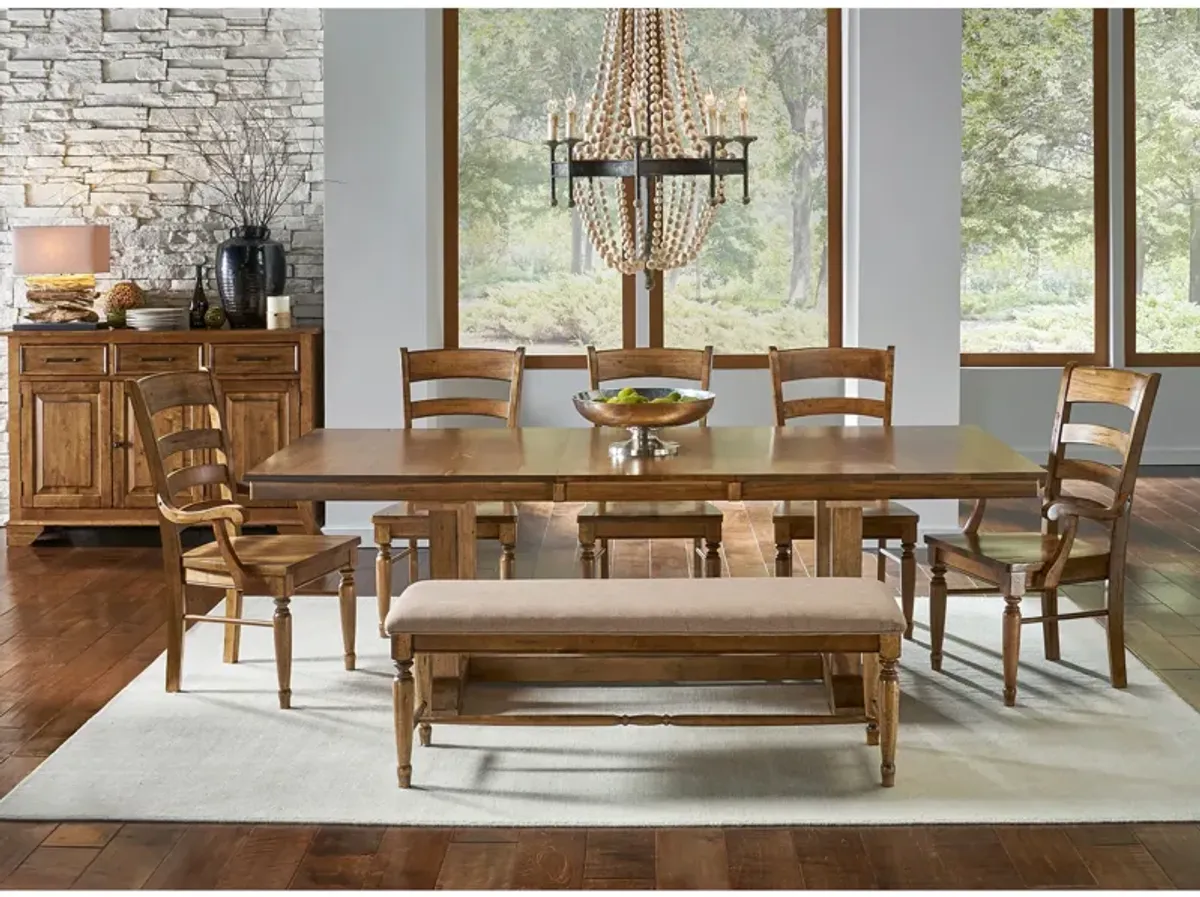 A America Bennett 5 Piece Trestle Dining Set