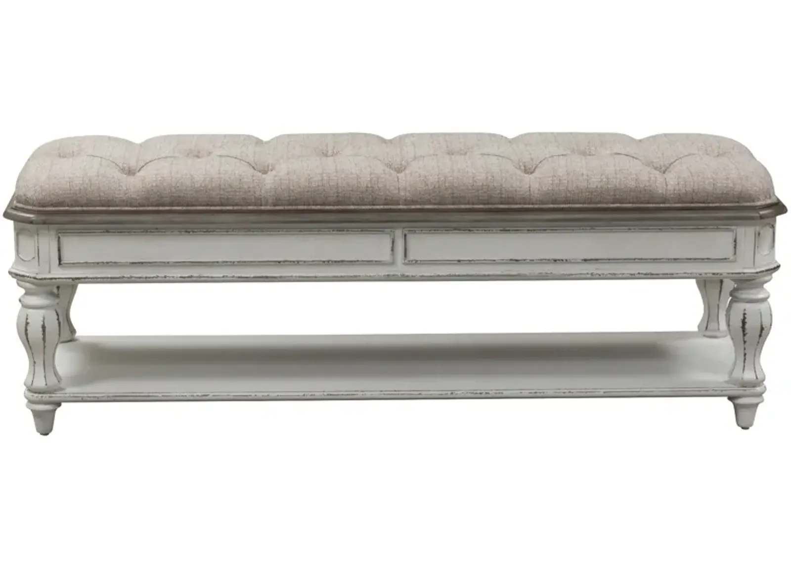 | Magnolia Manor Bed Bench | Antique White