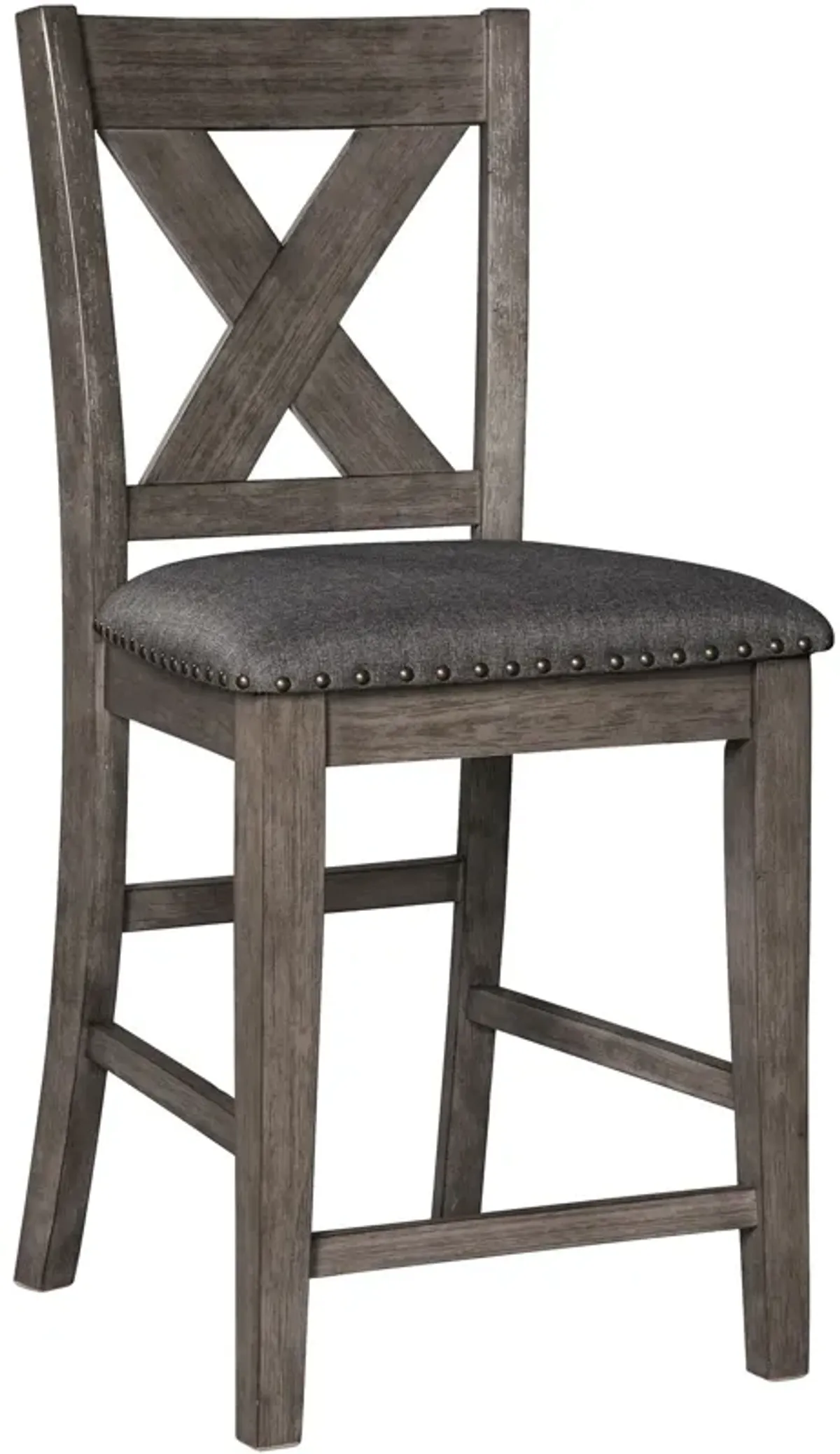 Ashley Furniture | Caitbrook X Back Counter Stool | Gray