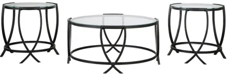 Tarrin Black Set of 3 Tables