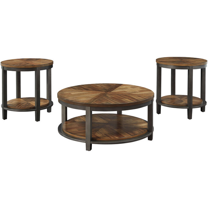 Roybeck Brown Set of 3 Tables 